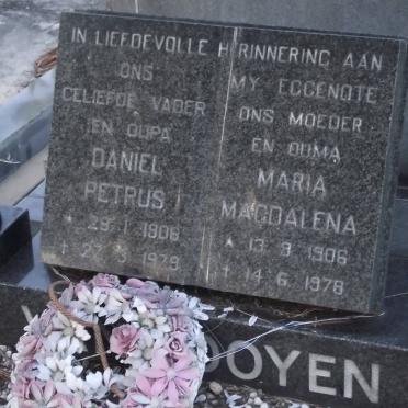 ROOYEN Daniel Petrus, van 1908-1979 &amp; Maria Magdalena 1906-1978