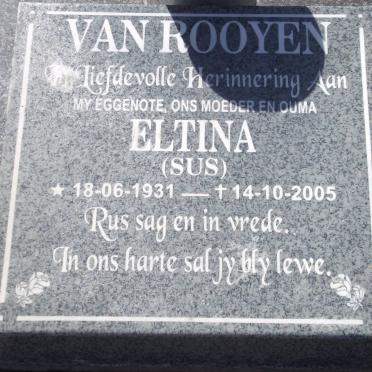 ROOYEN Eltina, van 1931-2005