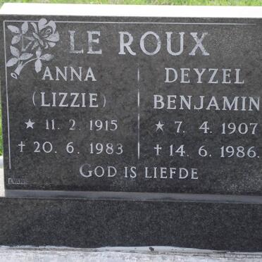 ROUX Anna, le 1915-1983 :: ROUX Deyzel Benjamin, le 1907-1986