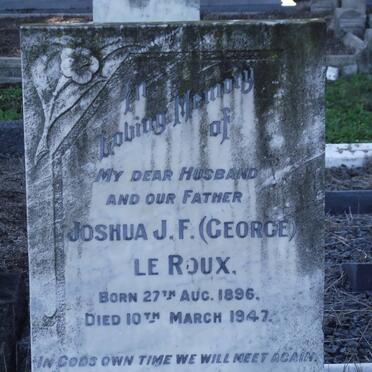 ROUX Joshua J.F., le 1896-1947