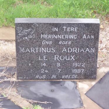 ROUX Martinus Adriaan, le 1922-1987