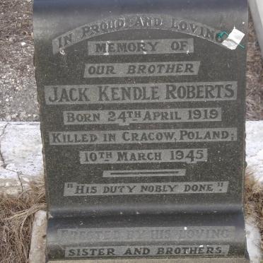 ROBERTS Jack Kendle 1919-1945