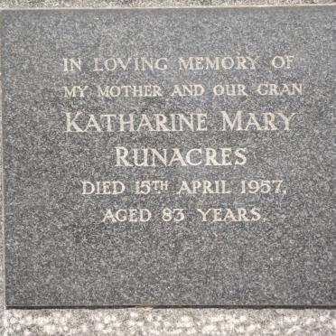 RUNACRES Katharine Mary -1957