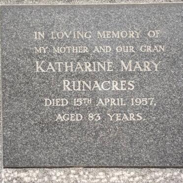RUNACRES Katharine Mary -1957