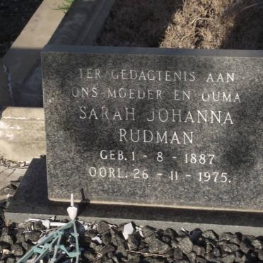 RUDMAN Sarah Johanna 1887-1975