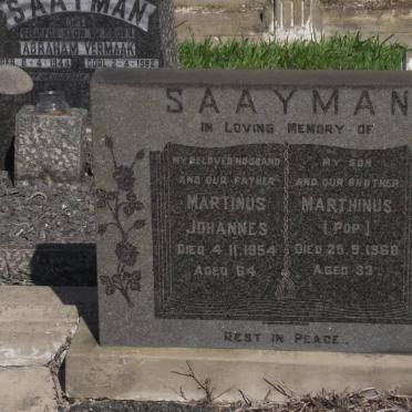 SAAYMAN Marthinus Johannes -1954 :: SAAYMAN Marthinus -1960