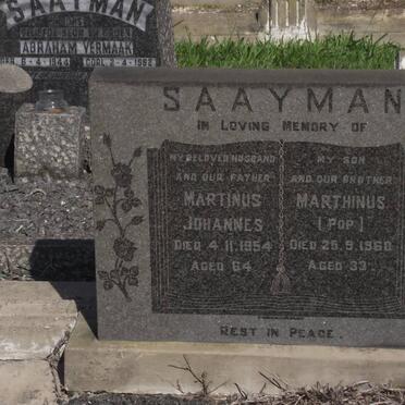 SAAYMAN Marthinus Johannes -1954 :: SAAYMAN Marthinus -1960
