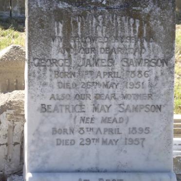SAMPSON George James 1886-1951 &amp; Beatrice May MEAD 1895-1957