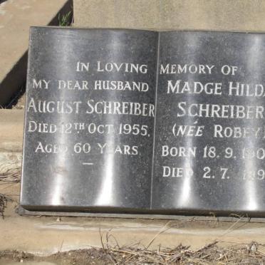 SCHREIBER August -1955 &amp; Madge Hilda ROBEY 1904-1993