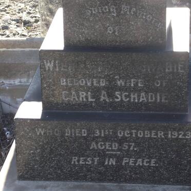 SCHADIE Wilhelmina -1923