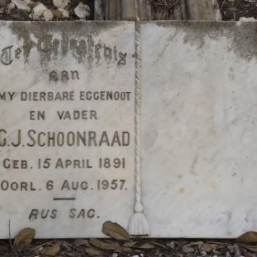 SCHOONRAAD G.J. 1891-1957