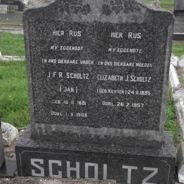 SCHOLTZ J.F.R. 1891-1968 &amp; Elizabeth J. KEYTER 1895-1957