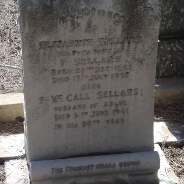SELLARS Elizabeth 1851-1932 &amp; F. Mc Call -1941