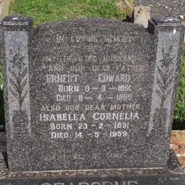SEABORNE Ernest Edward 1891-1955 &amp; Isabella Cornelia 1891-1959