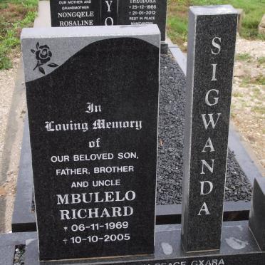 SIGWANDA Mbulelo Richard 1969-2005