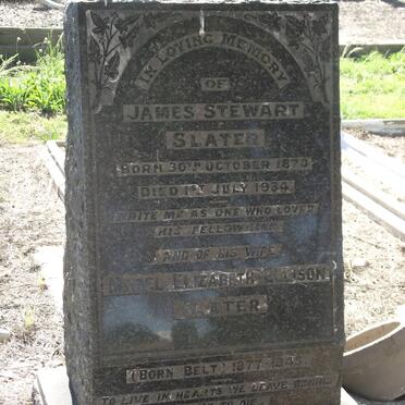 SLATER James Stewart 1870-1934 &amp; Mabel Elizabeth Ellison BELT 1877-1943