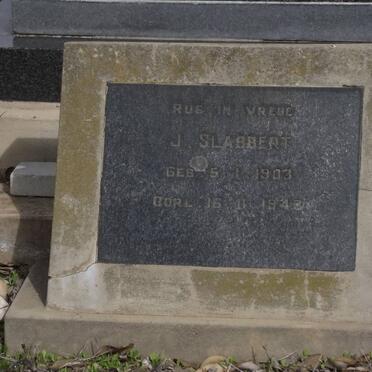 SLABBERT J. 1903-1943