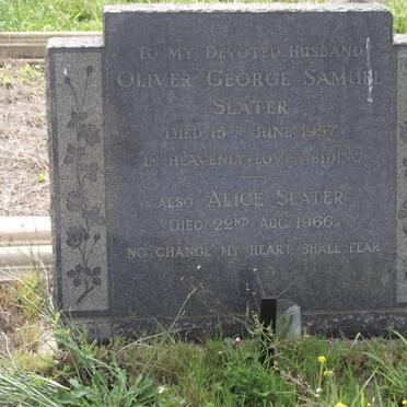 SLATER Oliver George Samuel -1957 &amp; Alice -1966
