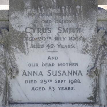 SMITH Cyrus -1946 &amp; Anna Susanna -1988