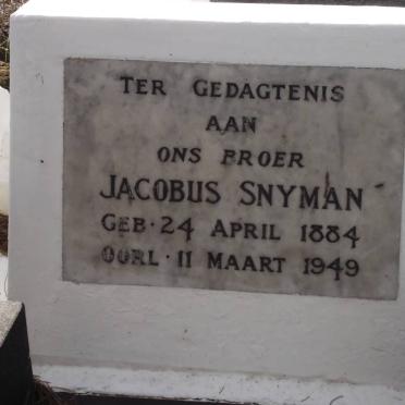 SNYMAN Jacobus 1884-1949