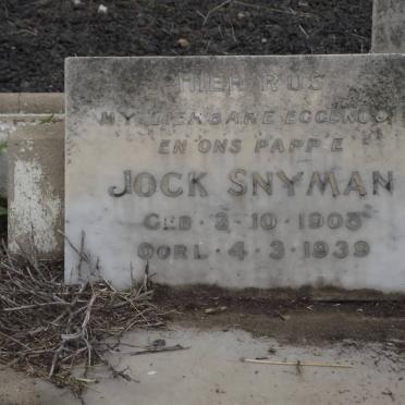 SNYMAN Jock 1908-1939