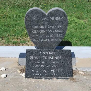 SNYMAN Sharon 1962-1962 :: SNYMAN Dirk Johannes 1926-2001