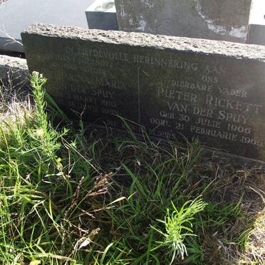 SPUY Pieter Rickett, van der 1906-1965 &amp; Catharina Maria 1910-1955