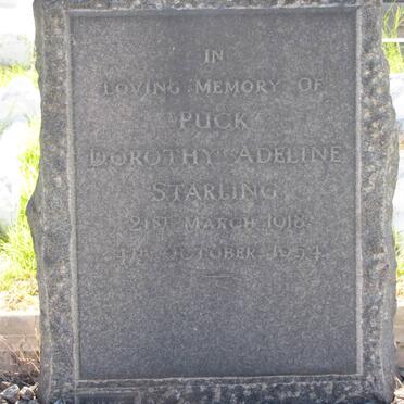 STARLING Dorothy Adeline 1918-1954