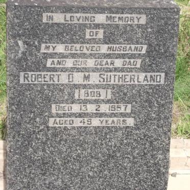 SUTHERLAND Robert D.M. -1957