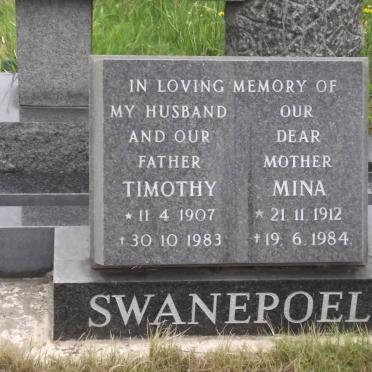 SWANEPOEL Timothy 1907-1983 &amp; Mina 1912-1984