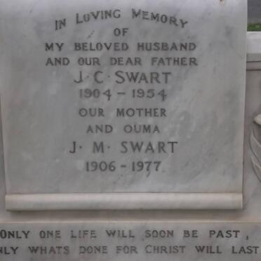 SWART J.C. 1904-1954 &amp; J.M. 1906-1977