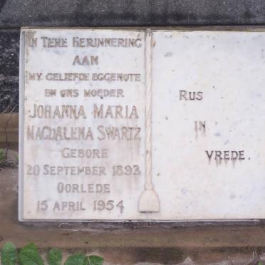 SWARTZ Johanna Maria Magdalena 1893-1954