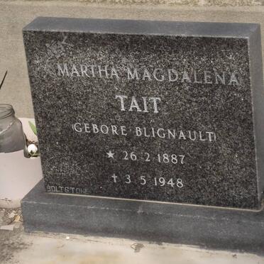 TAIT Martha Magdalena nee BLIGNAULT 1887-1948