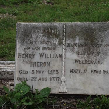 THERON Henry William 1923-1937