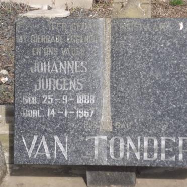 TONDER Johannes Jurgens, van 1888-1967