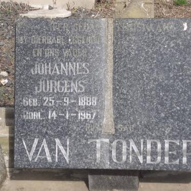 TONDER Johannes Jurgens, van 1888-1967