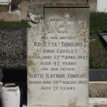 TOMKINS Bertie Raynor -1952 &amp; Rosetta CASTLE -1947