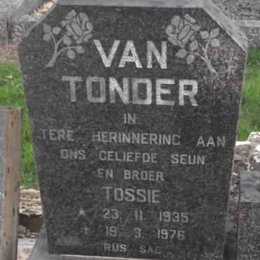 TONDER Tossie, van 1935-1976