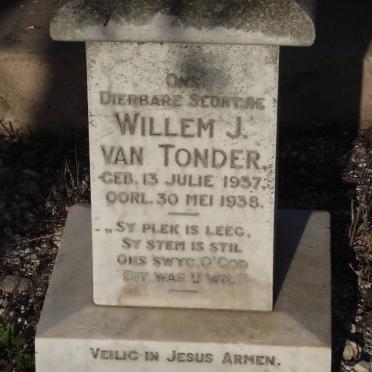 TONDER Willem J., van 1937-1938