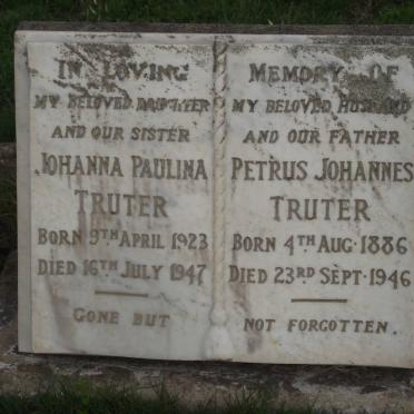TRUTER Petrus Johannes 1886-1946 :: TRUTER Johanna Paulina 1923-1947