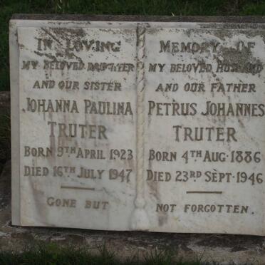TRUTER Petrus Johannes 1886-1946 :: TRUTER Johanna Paulina 1923-1947