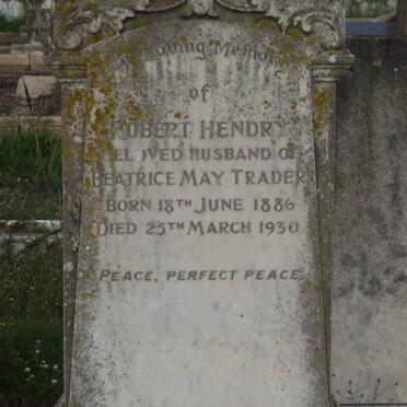 TRADER Robert Hendry 1886-1930