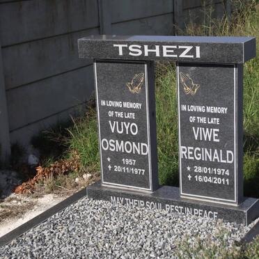 TSHEZI Vuyo Osmond 1957-1977 :: TSHEZI Viwe Reginald 1974-2011