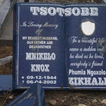 TSOTSOBE Mnikelo Knox 1944-2002