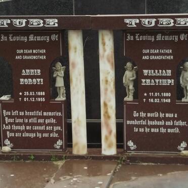 TUBE William Xhayimpi 1880-1948 &amp; Annie Noroyi 1888-1955