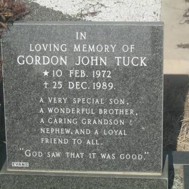 TUCK Gordon John 1972-1989
