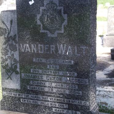 WALT Johannes Gideon Jacobus, van der 1903-1954