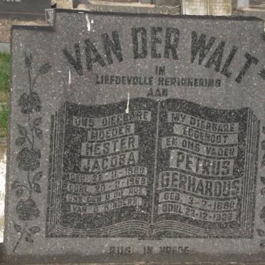 WALT Hester Jacoba, van der 1886-1969 &amp; Petrus Gerhardus 1890-1960