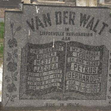WALT Hester Jacoba, van der 1886-1969 &amp; Petrus Gerhardus 1890-1960