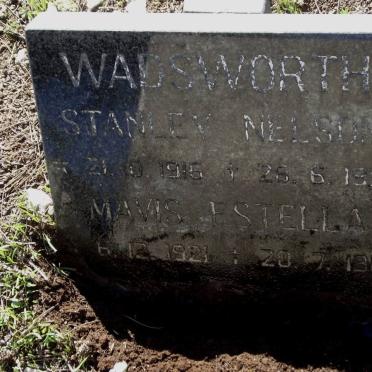 WADSWORTH Stanley Nelson 1916-1993 &amp; Mavis Estella 1921-1983